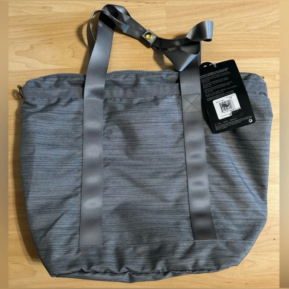 Jordan Gray Duffel Bag with Gold Accents